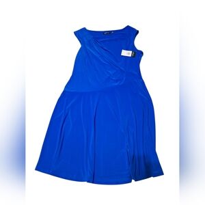 Lauren Ralph Lauren Womens 18W Blue Sleeveless Dress
